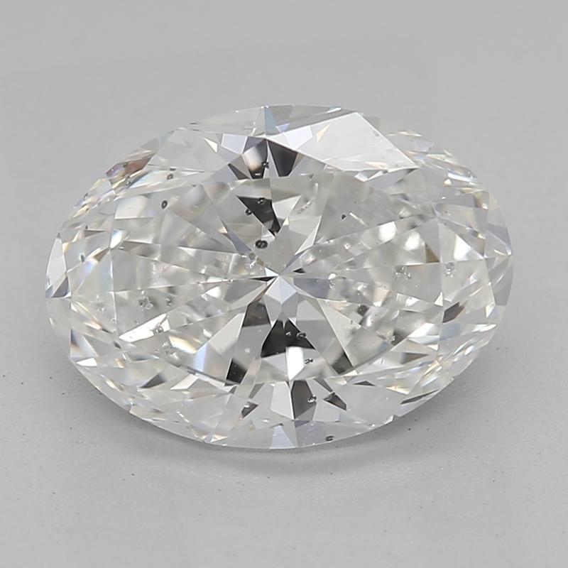 A halo of brilliance surrounds this stunning diamond ring, showcasing an enchanting oval center stone weighing 1.70. Graded G and SI2 , this exquisite diamond emanates exceptional sparkle, making it a true standout. Crafted in luxurious platinum ,