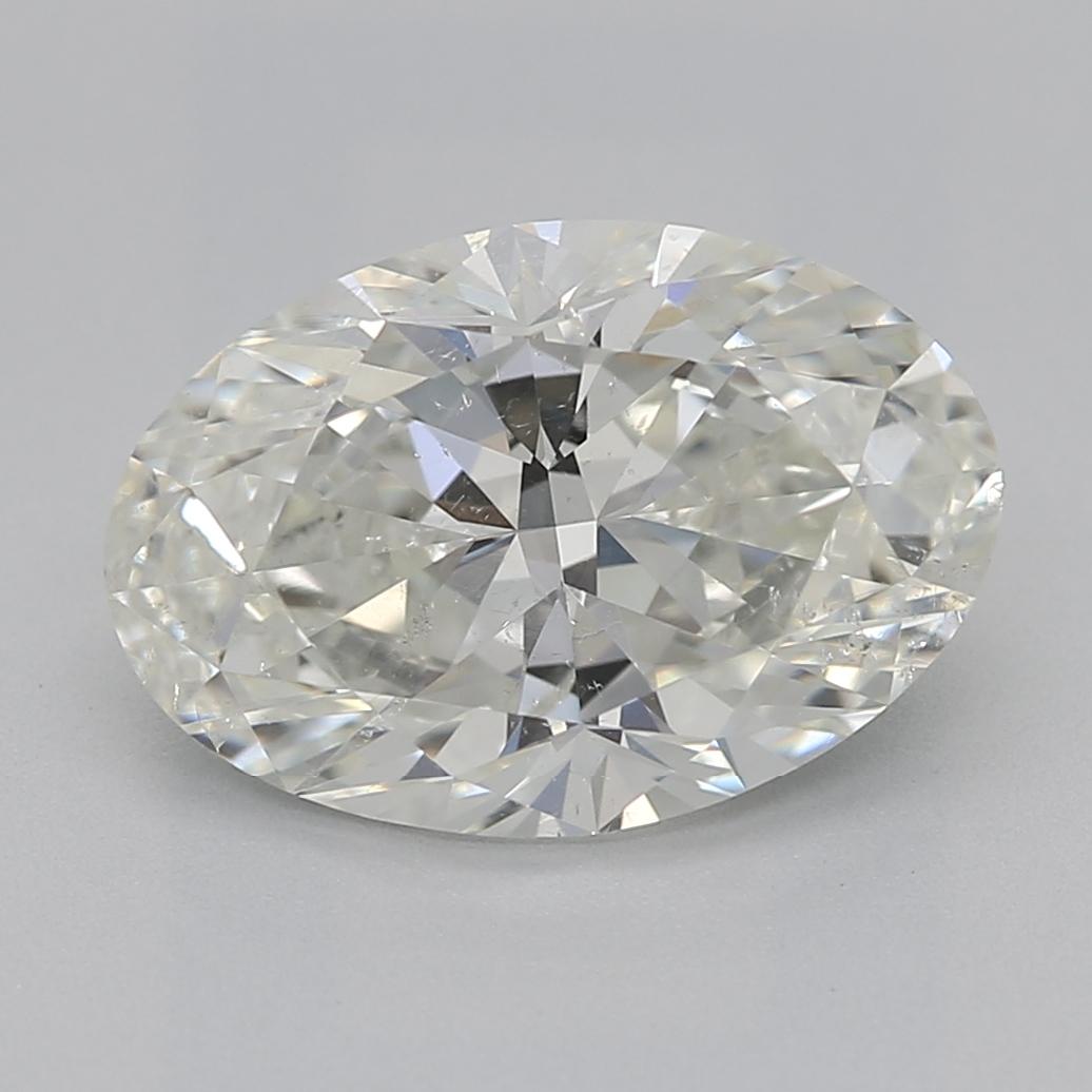 GIA 2,01ct Oval Seite Stein Lünette Band Solitär Gelbgold Diamantring im Angebot 1