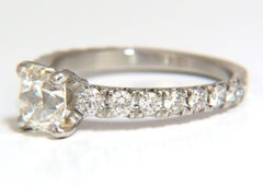 GIA 1.71 Carat Cushion Cut Diamond Ring Platinum I/VS*