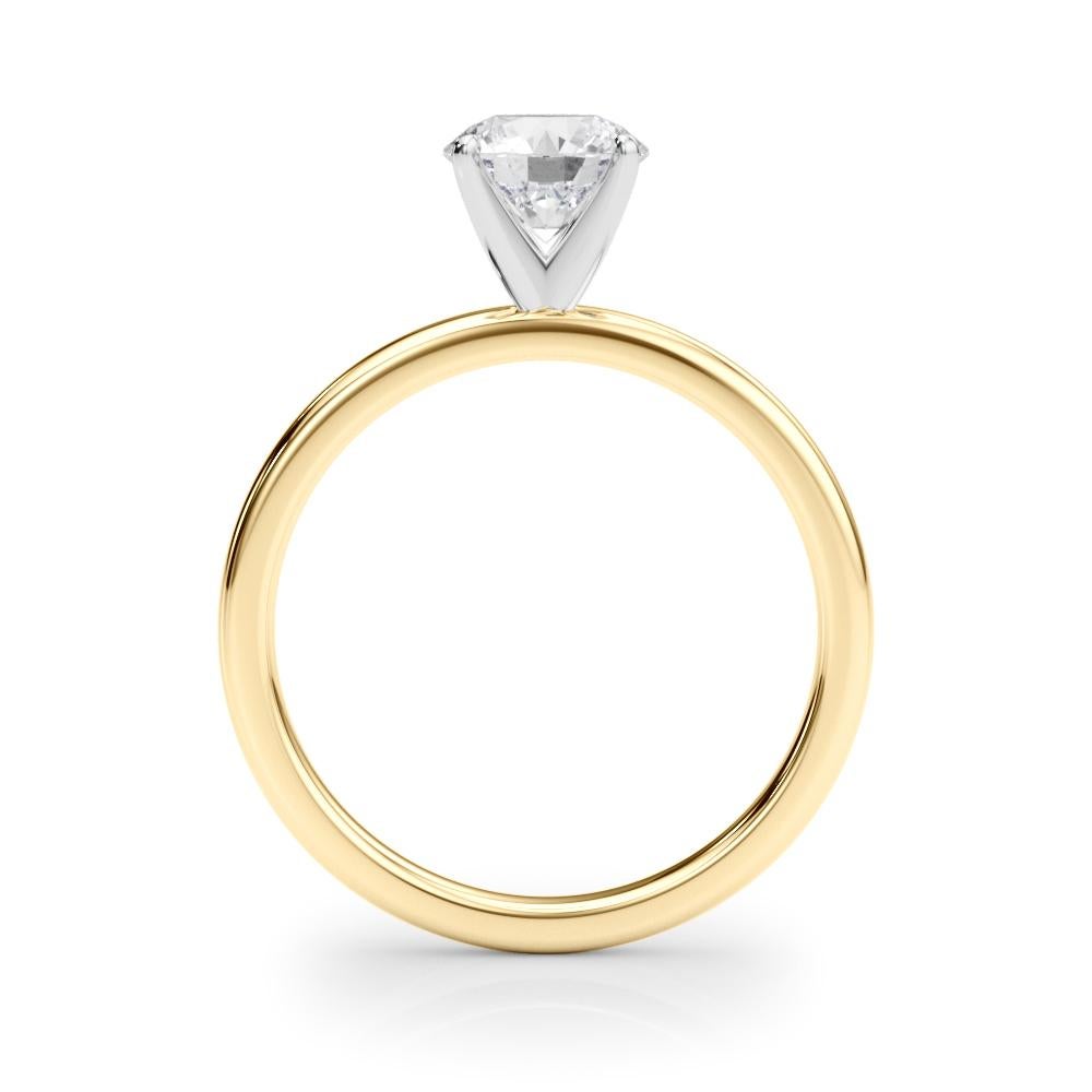 GIA 1.72 Carat Round Solitaire Four-Prong 18K Yellow Gold Diamond Ring Neuf à New York, NY