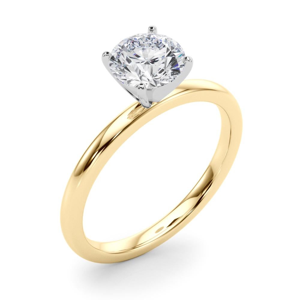  GIA 1.72 Carat Round Solitaire Four-Prong 18K Yellow Gold Diamond Ring Pour femmes 