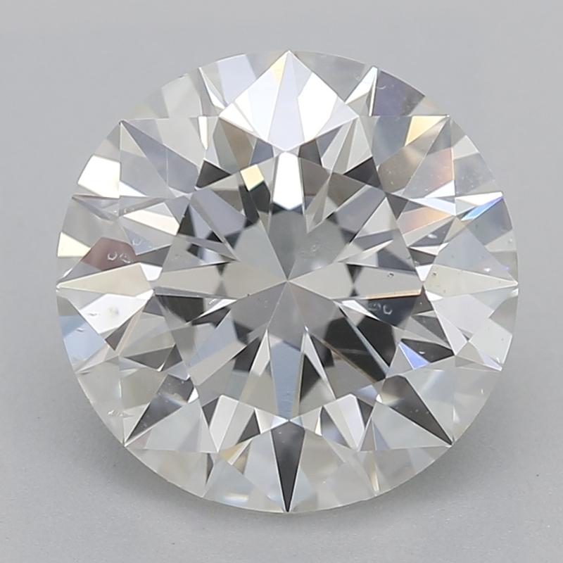 Scopri un affascinante anello di diamanti con una pietra centrale rotonda mozzafiato del peso di 1,72 con una splendida H e SI1. L'eccezionale maestria è evidente nella fascia a 