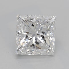 GIA 1.73ct Princess Classic Solitaire Antique Engraved White Gold Diamond Ring