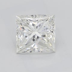 GIA 1.74ct Princess Channel Baguette & Solitaire 18K Yellow Gold Diamond Ring