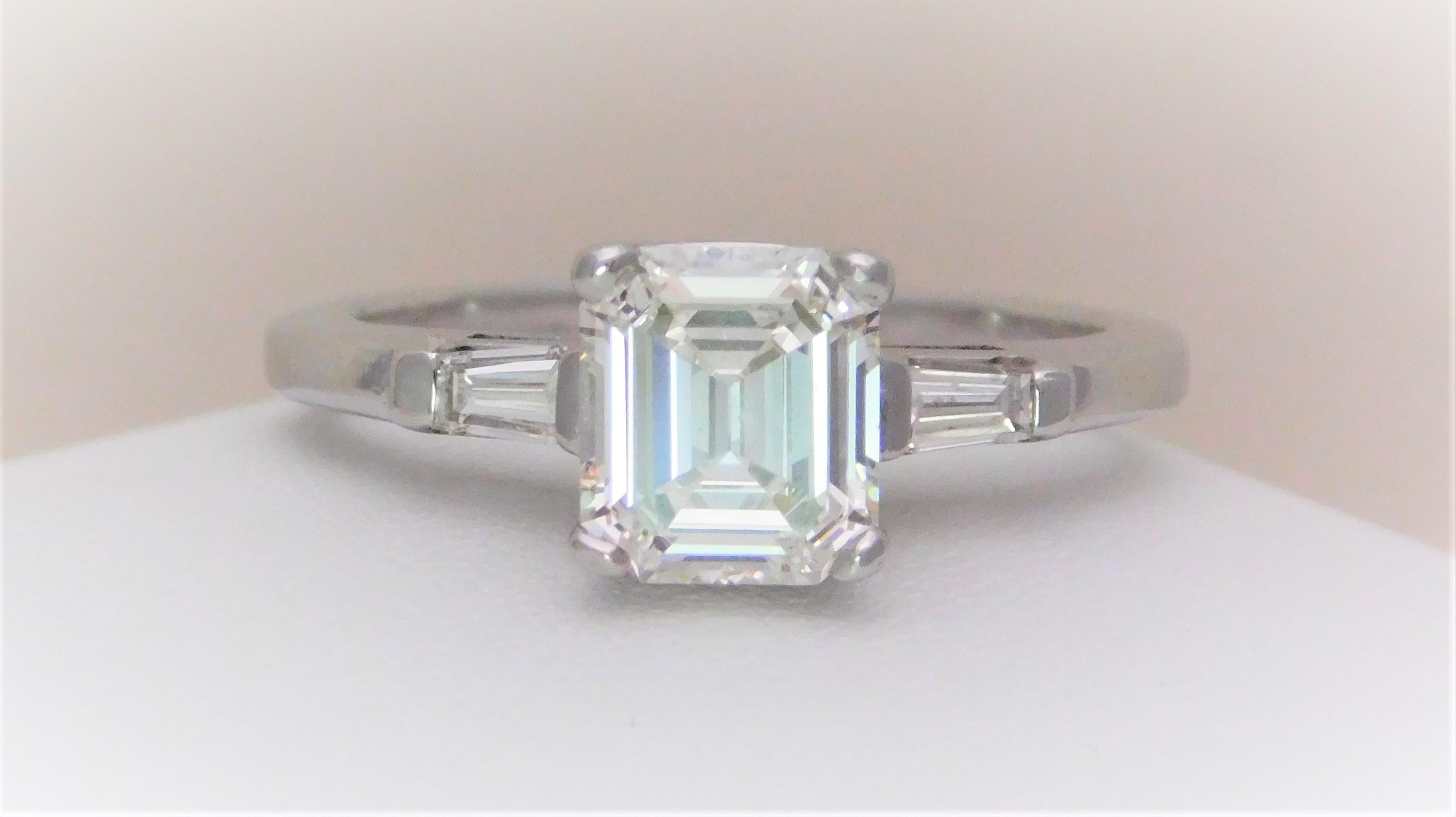 GIA 1.75 Carat Asscher Diamond Engagement Ring with Matching Enhancer 1