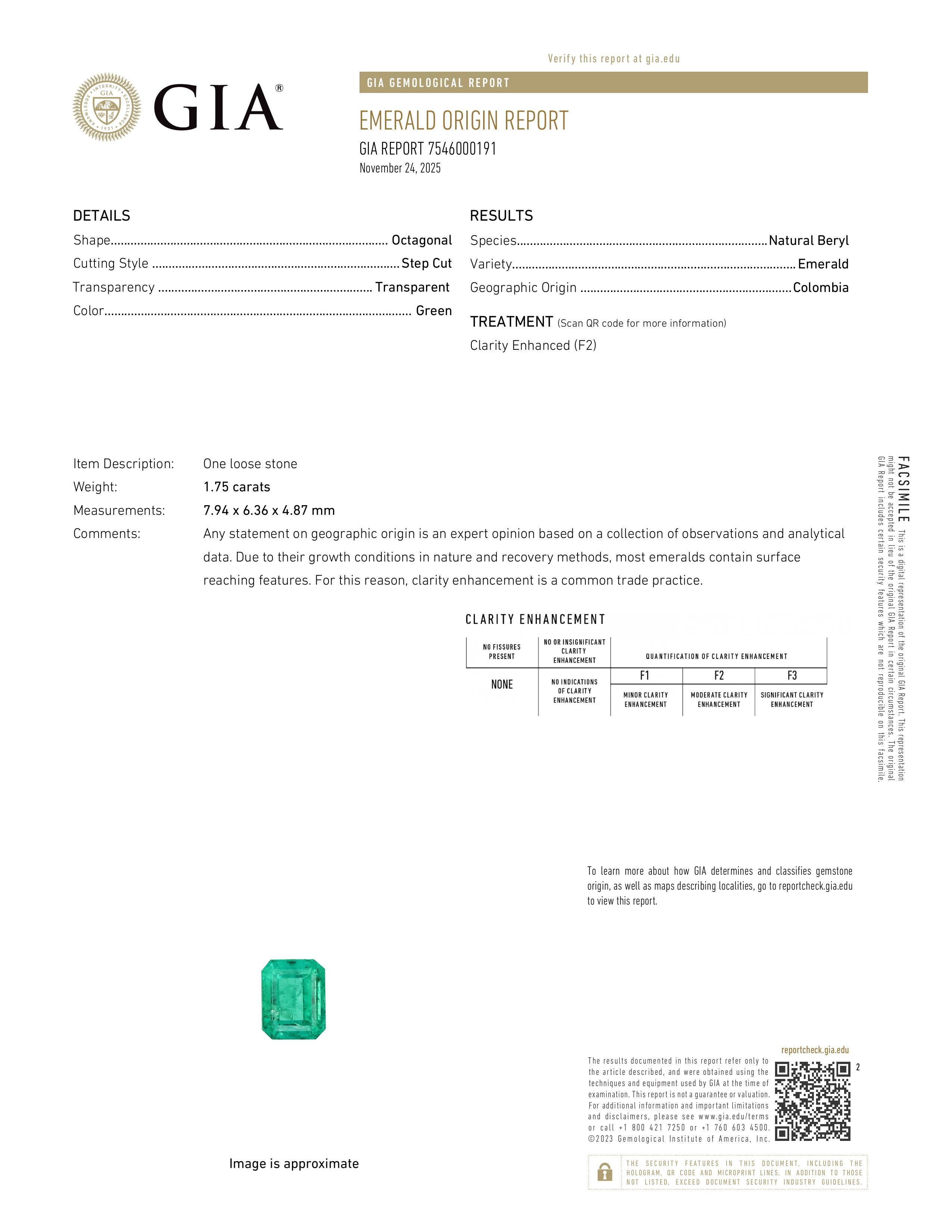 The GIA certification (Report #7546000191) provides absolute assurance of this gem's authenticity and origin. This globally recognized certification eliminates any future disputes during trading or inheritance.

With its color, size, high