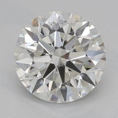 GIA 1.76 Carat Round Three-Stone East-West Pear  Diamond Ring