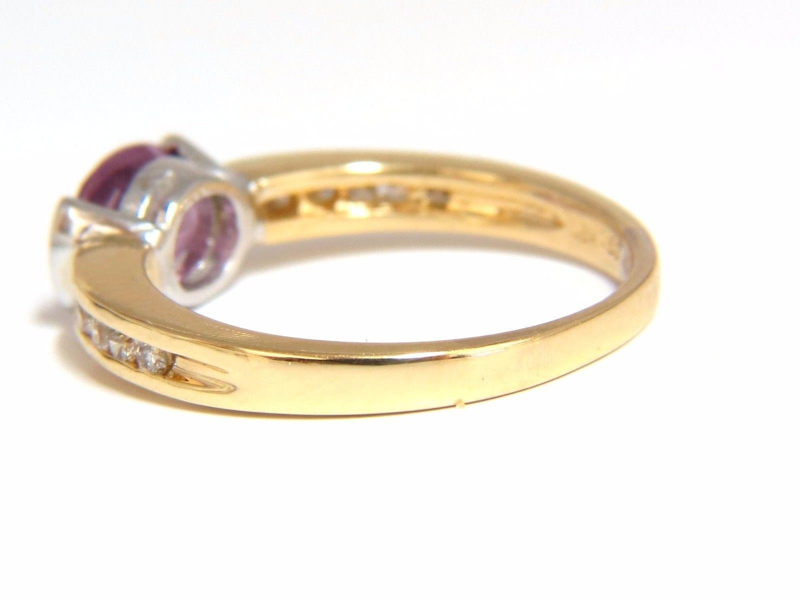 GIA 1.78 Carat Natural No Heat Bright Pink Sapphire Diamond Ring 18 Karat For Sale 1