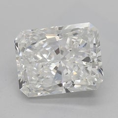 GIA 1.7ct Radiant 3-Stone Past, Present & Future 18K White Gold Diamond Ring