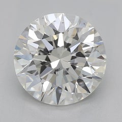 GIA 1.7ct Round Solitaire Bright Shine & Brushed White Gold Diamond Ring