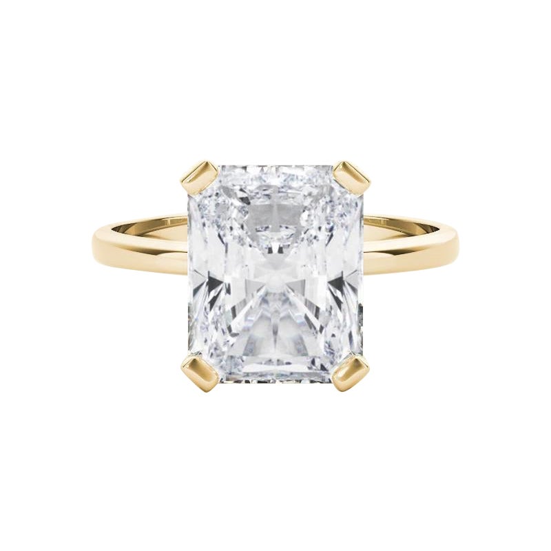 GIA 1,8 Carati Radiant Solitaire Basket 4-Prong Oro Giallo 18K Anello di Diamanti