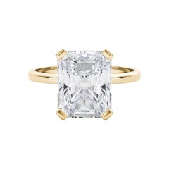 GIA 1,8 Carati Radiant Solitaire Basket 4-Prong Oro Giallo 18K Anello di Diamanti