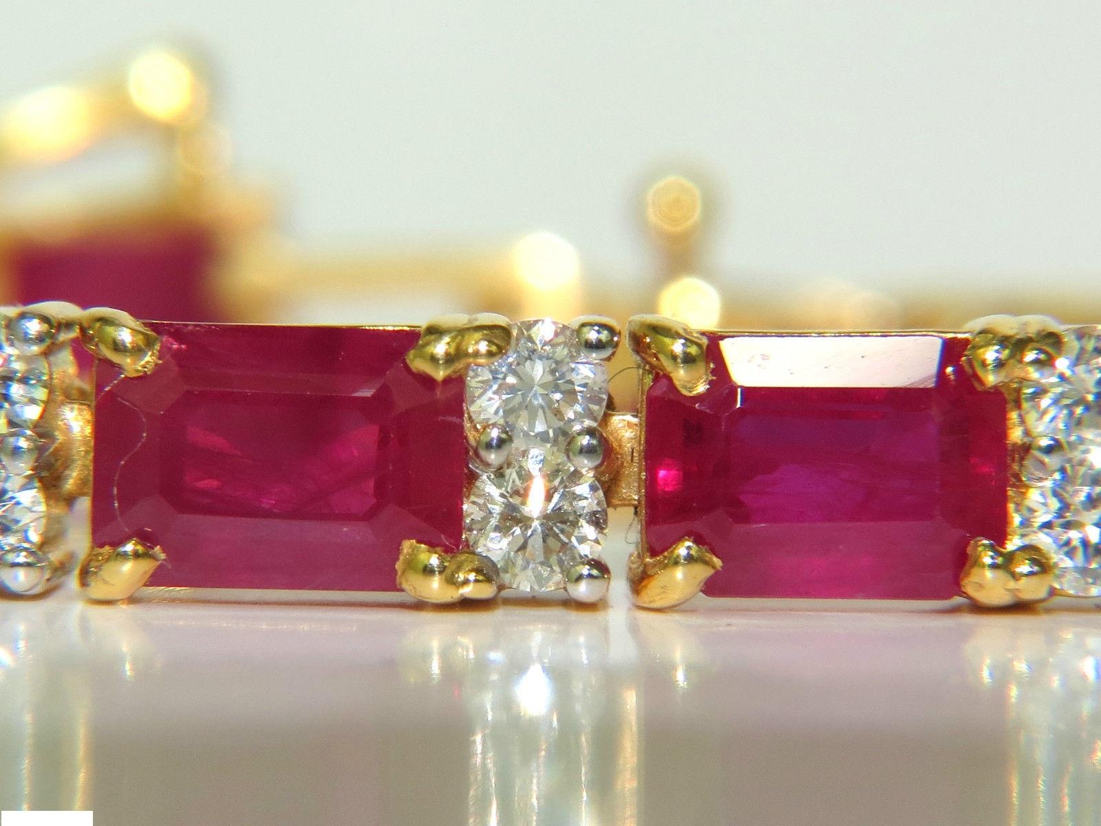 GIA 18 Karat 23,46 Karat natürlicher Rubin-Diamant-Armband, lebendiger Super-Edelstein im Angebot 1