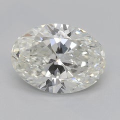 GIA 1.81ct Oval Solitaire with Half Eternity  Diamond Ring