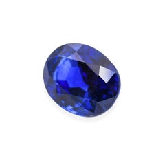 GIA 1.82ct Oval Step Cut Blue Heated Madagascar Sapphire