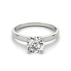 GIA 1.83 Carat Round Solitaire Square Edge Band  Bague en diamant
