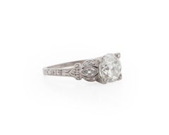 GIA 1.84 Carat Art Deco Platinum Diamond Engagement Ring VEG#2277