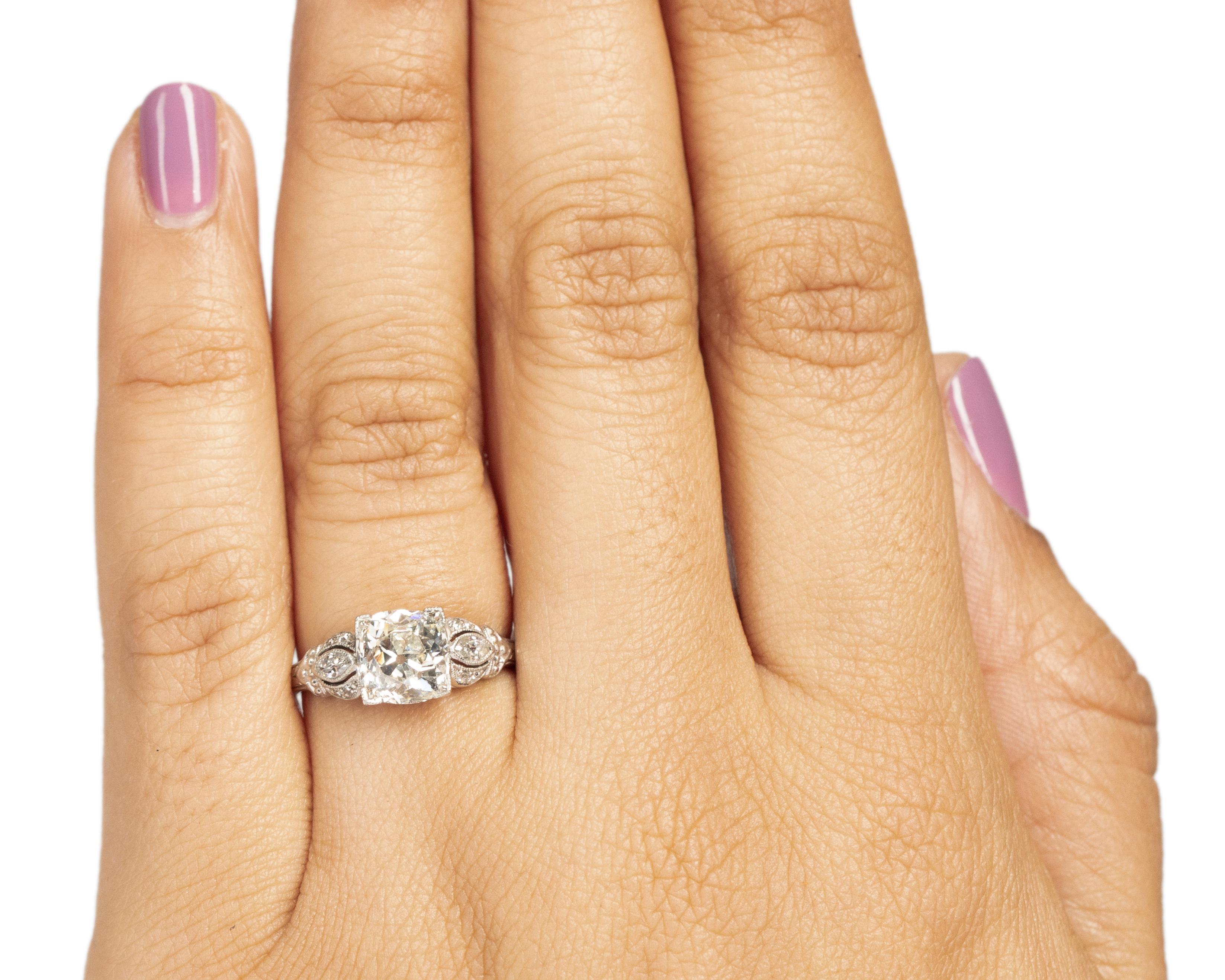 GIA 1.84 Carat Art Deco Platinum Diamond Engagement Ring VEG#2277 For Sale 1