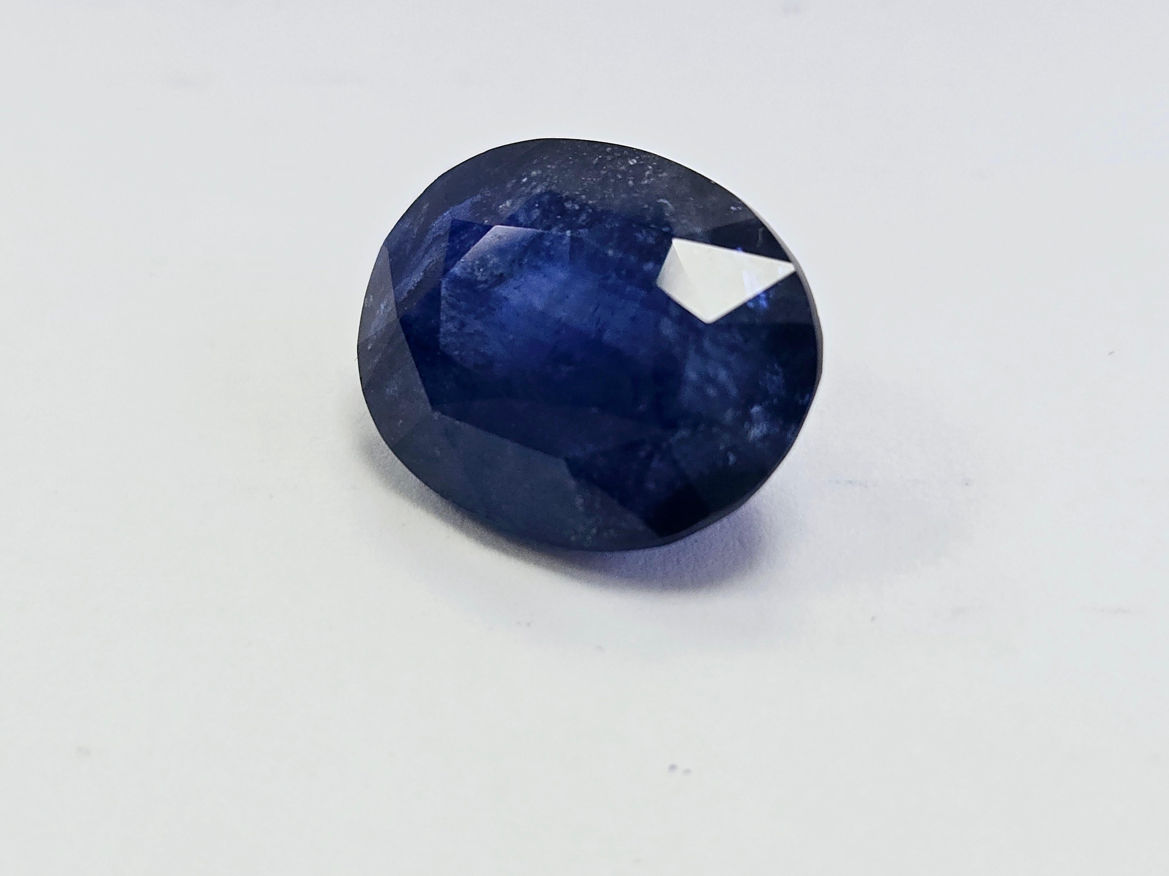 GIA 18.44 Karat Ovalform Natürlicher Blauer Saphir (Ovalschliff) im Angebot