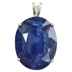 GIA 18.44 carati di zaffiro blu naturale di forma ovale