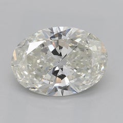 GIA 1.8ct Oval Solitaire & Pave Curved Shank 18K White Gold Diamond Ring