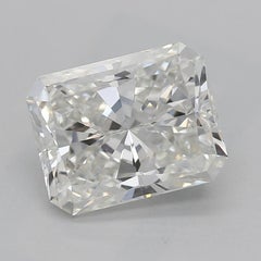 GIA 1.8ct Radiant Three-Stone Split Shank Pave 18K White Gold Diamond Ring