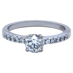 GIA 18ct White Gold Diamond Engagement Ring 0.68ct