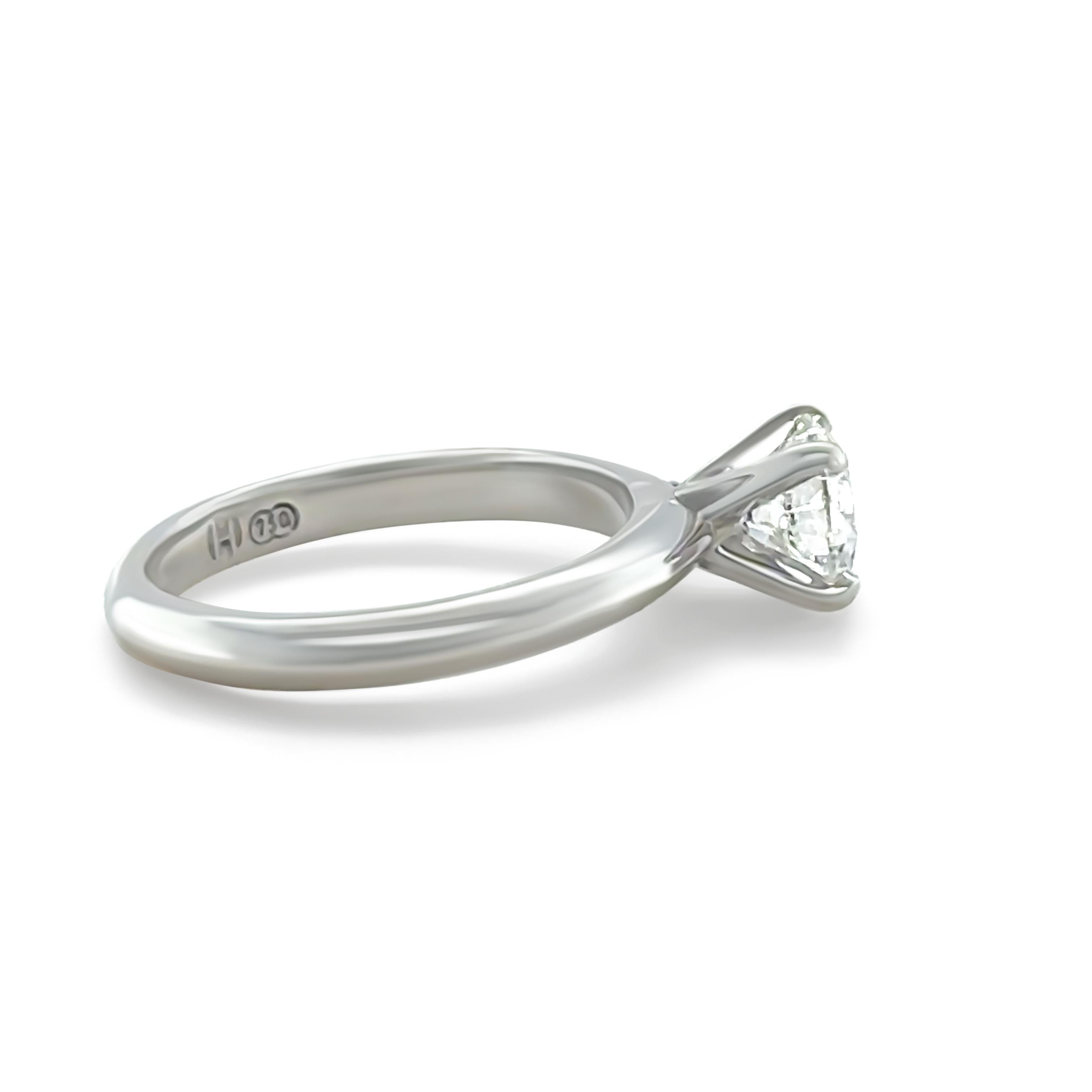 Women's GIA 18ct White Gold Diamond Engagement Ring 0.72ct For Sale