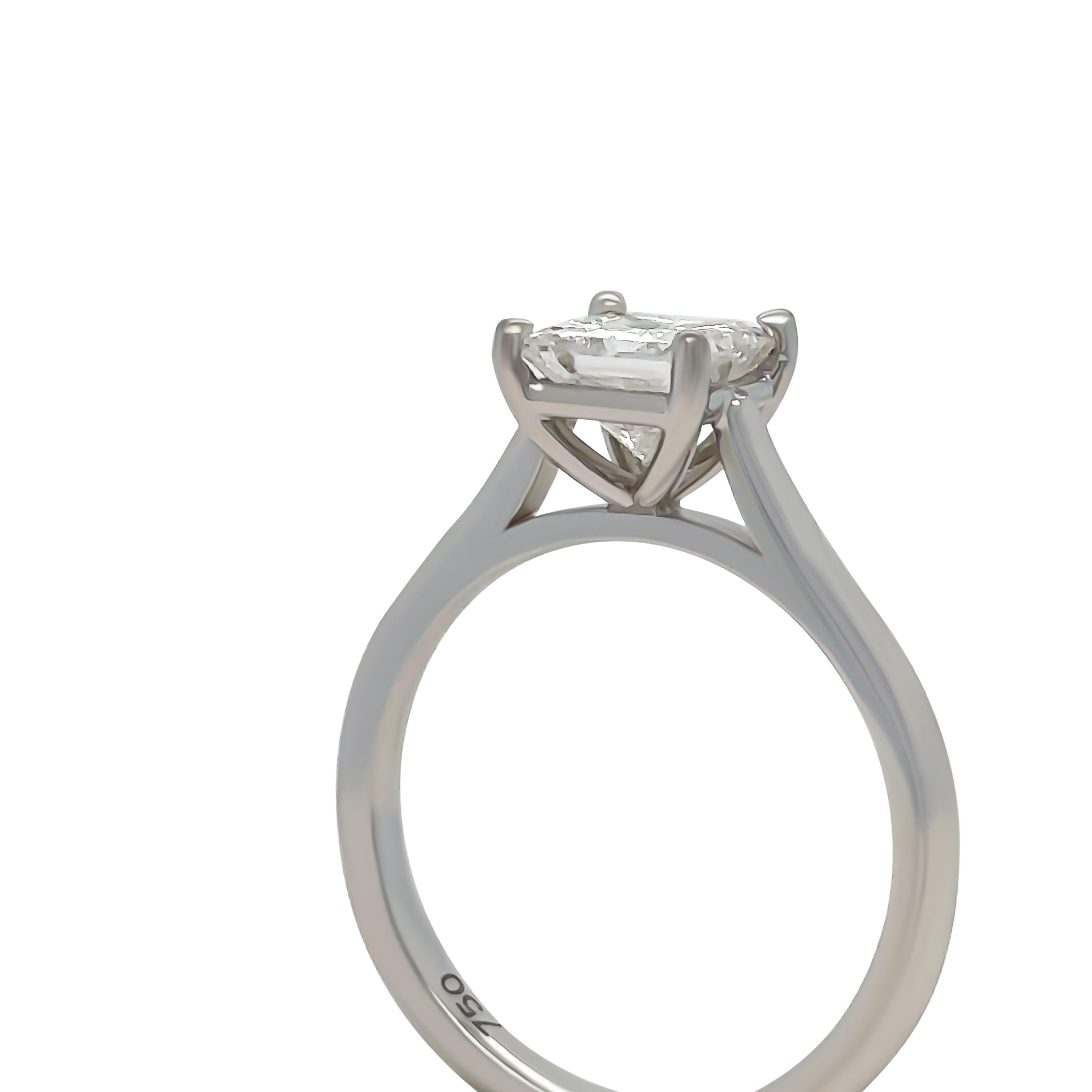 GIA Anillo de compromiso de diamantes en oro blanco de 18 ct 1,02 ct en Excelente estado para la venta en SYDNEY, NSW