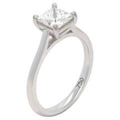 GIA Verlobungsring, 18 Karat Weißgold Diamant 1,02 Karat