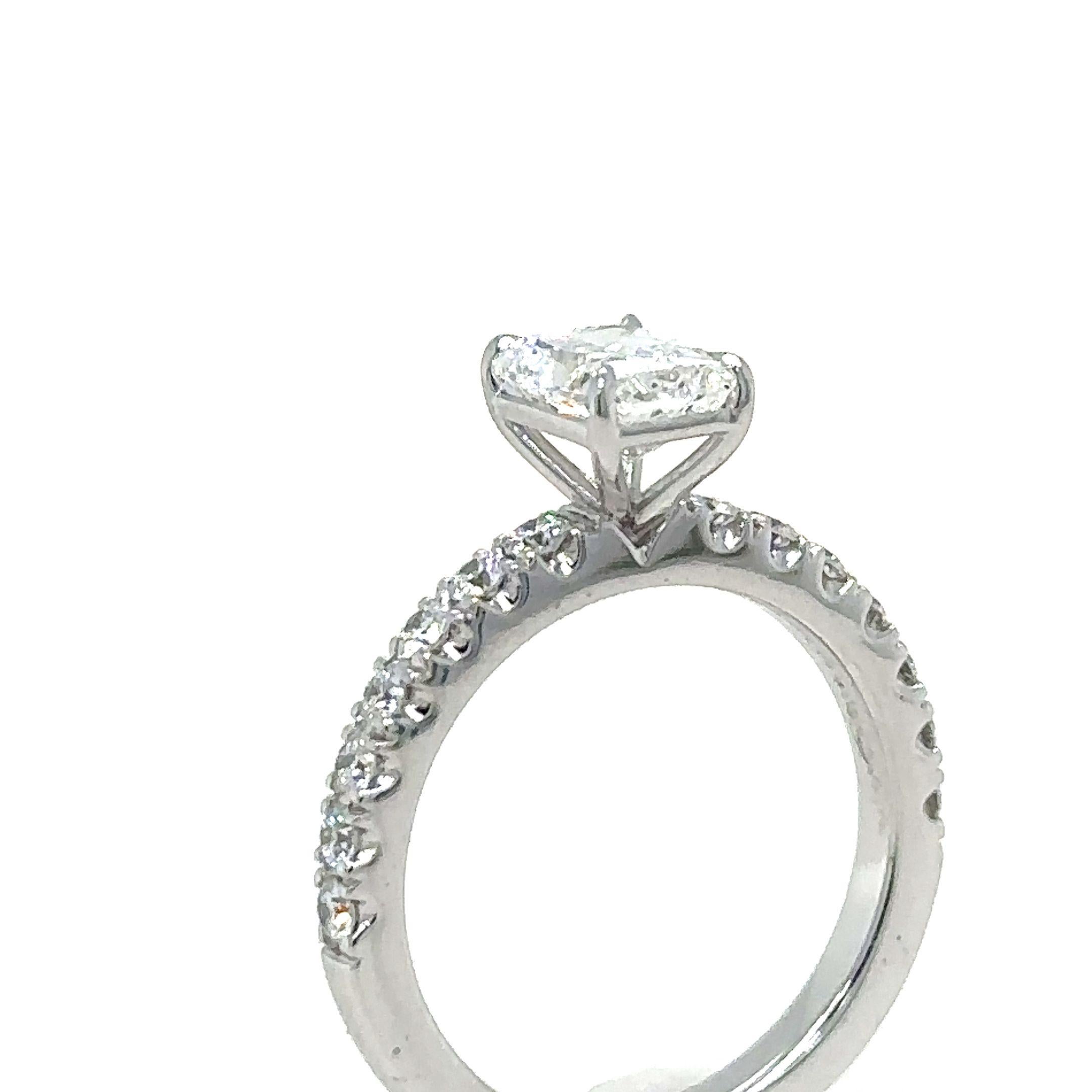 GIA 18ct White Gold Diamond Engagement Ring 1.20ct For Sale 1