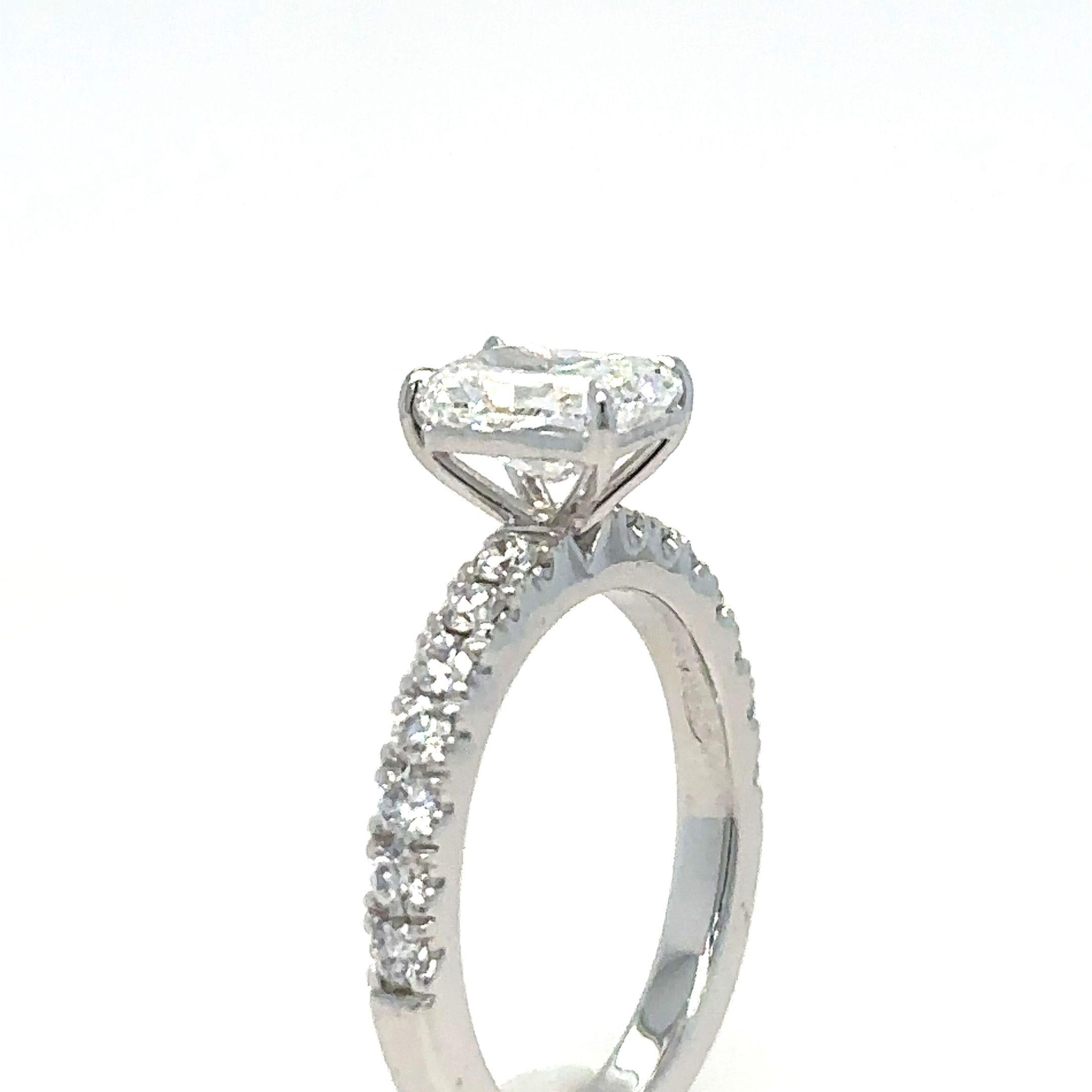 GIA 18ct White Gold Diamond Engagement Ring 1.20ct For Sale 2