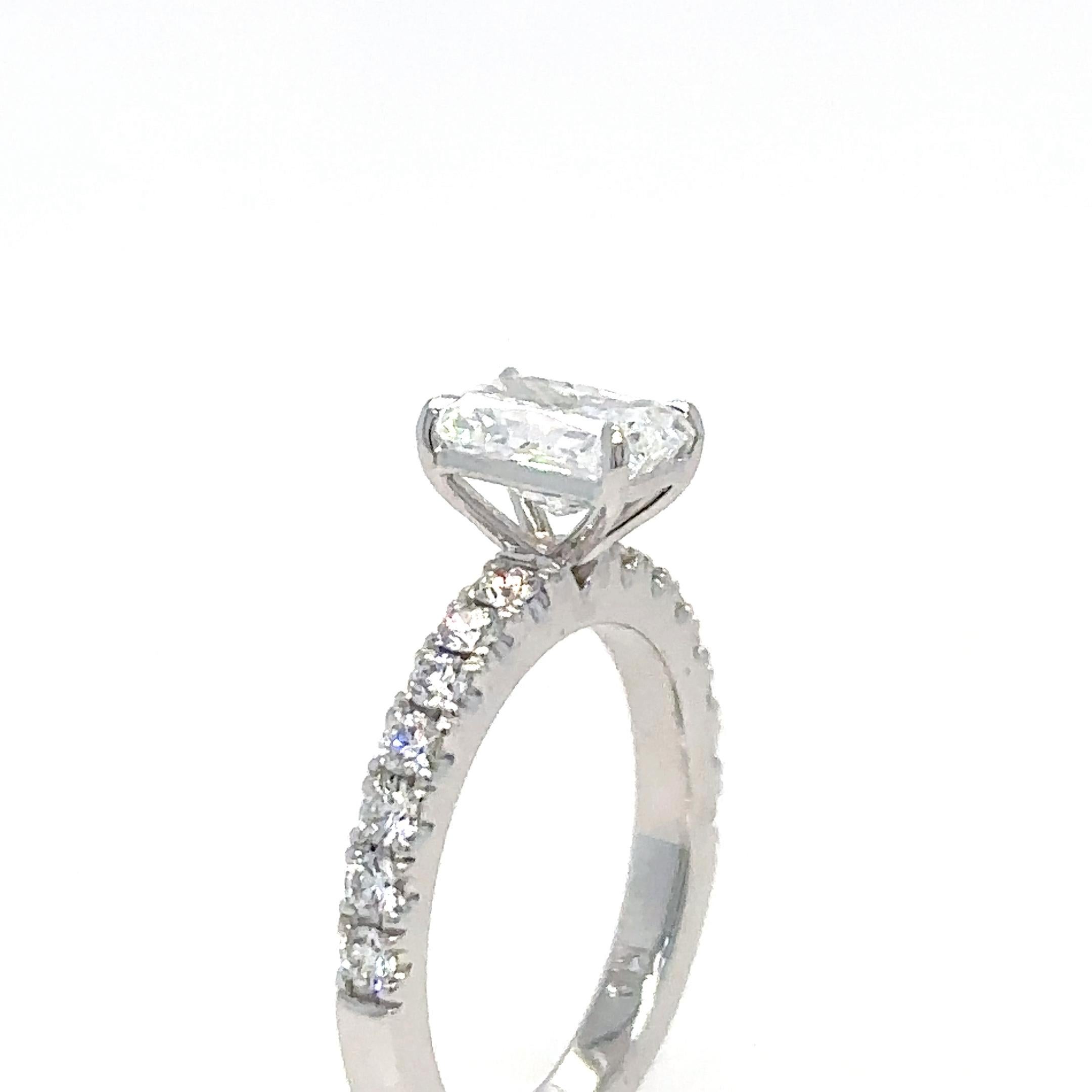 GIA 18ct White Gold Diamond Engagement Ring 1.20ct For Sale 3