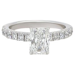 GIA Verlobungsring, 18 Karat Weißgold Diamant 1,20 Karat