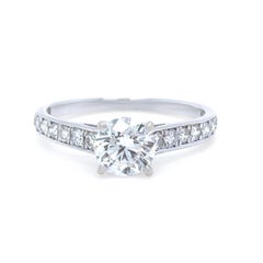 GIA 18ct White Gold Diamond Engagement Ring 1.47ct 2.31g