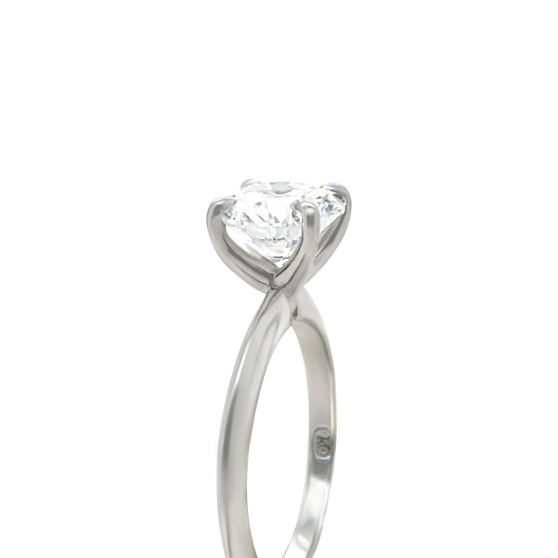 Women's GIA 18ct White Gold Diamond Engagement Ring 1.51ct 2.81g For Sale