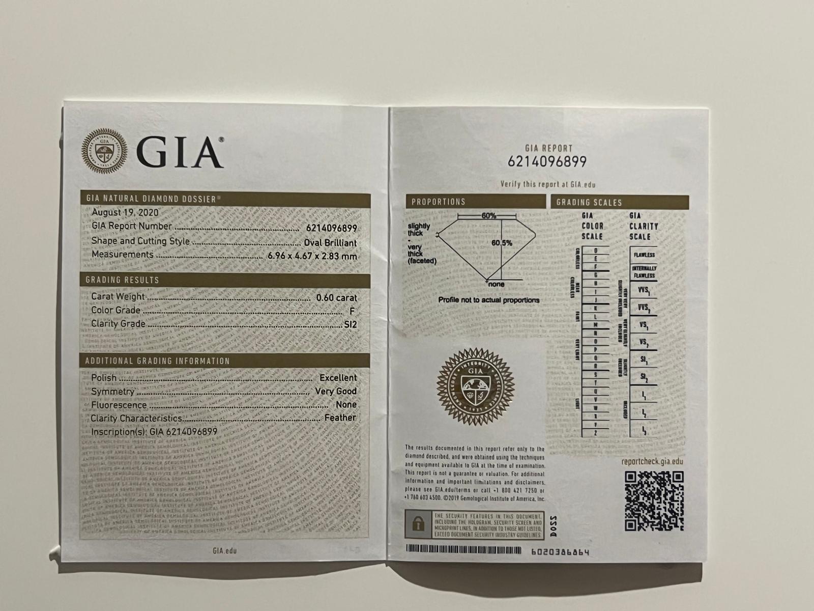 GIA 18ct White Gold Diamond Engagement Ring Set 1.04ct For Sale 4