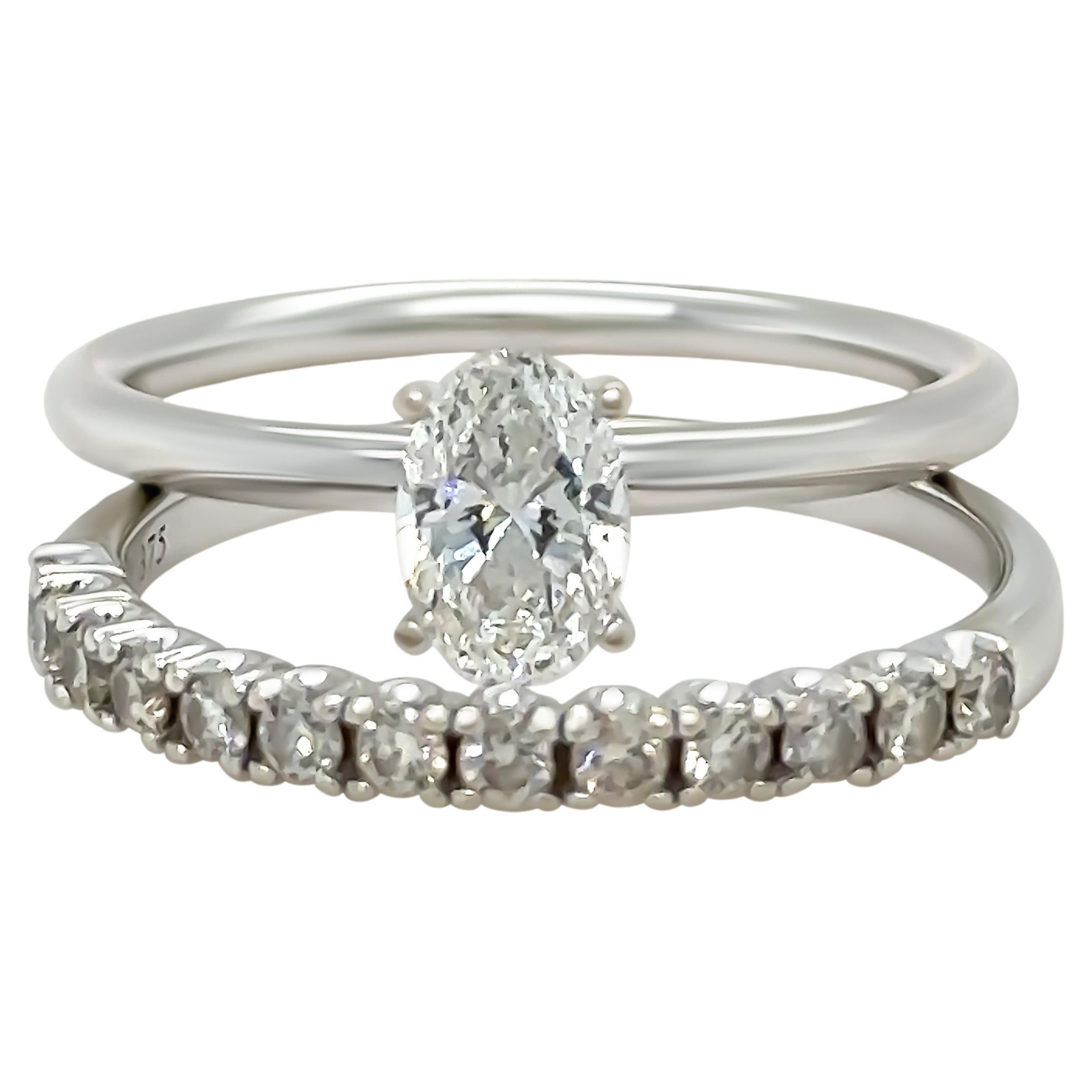 GIA Verlobungsring, 18 Karat Weißgold Diamant-Verlobungsring mit 1,04 Karat