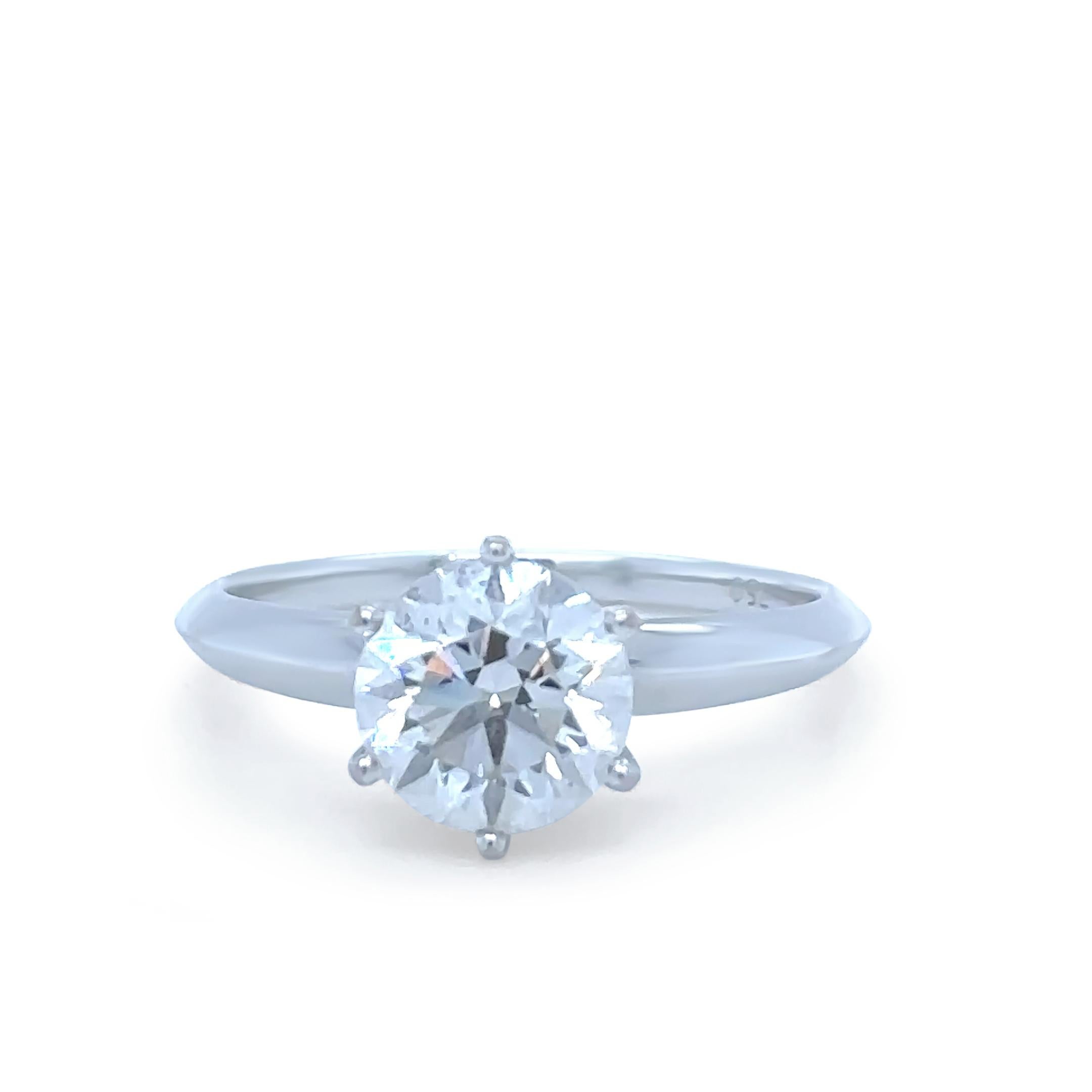 Anello di fidanzamento con diamanti taglio Brilliante rotondo in oro bianco GIA 18ct 1,50ct