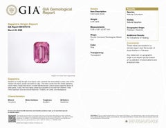 GIA 18K 0.56 Ct Kashmir Unheated Vivid Pink Sapphire Engagement Ring