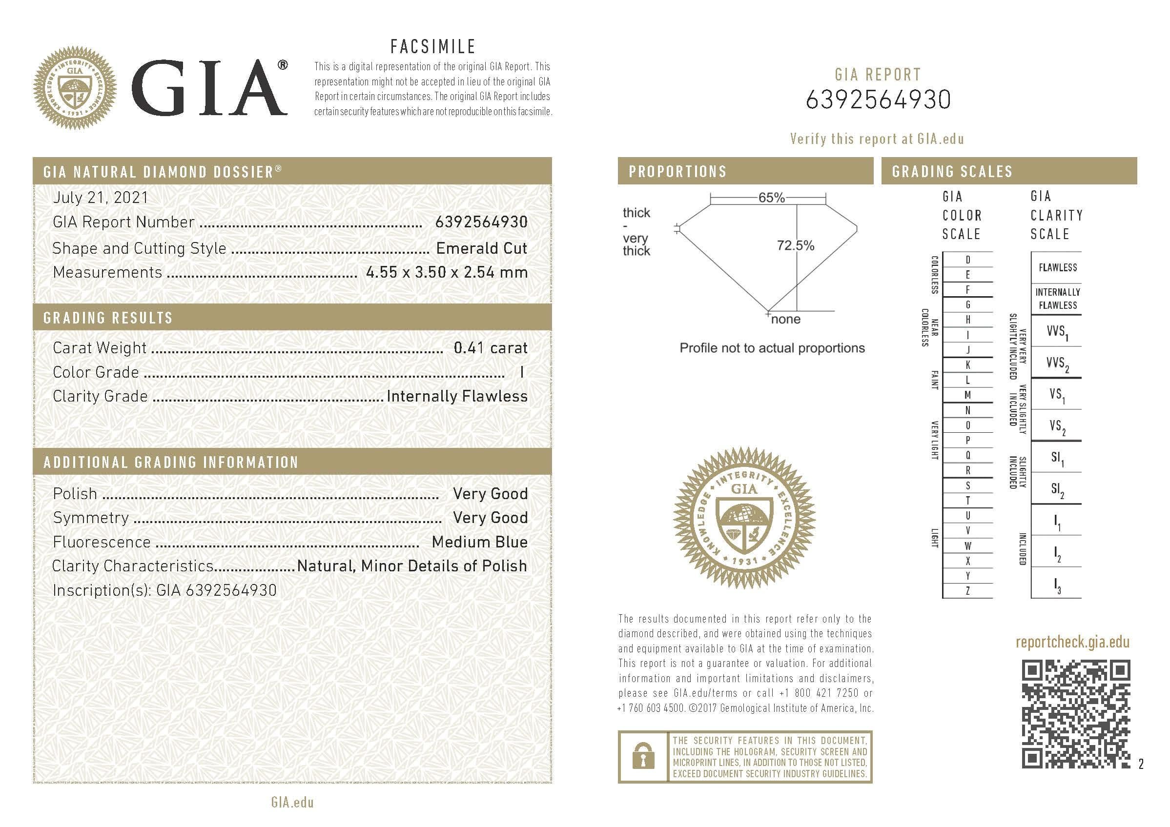 GIA 18K 0.81 Ct I IF Natural Diamond Antique Wedding/Engagement Ring For Sale 3