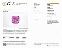 GIA 18K 0.81 Ct Kashmir Unheated Vivid Purple Pink Sapphire Engagement Ring