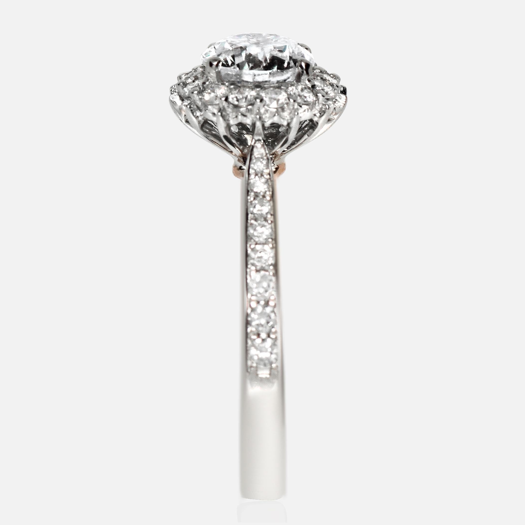 GIA 18K 1.00 Ct G SI2 Diamante Natural Anillo de Compromiso Antiguo en Nuevo estado para la venta en Kaohsiung City, TW