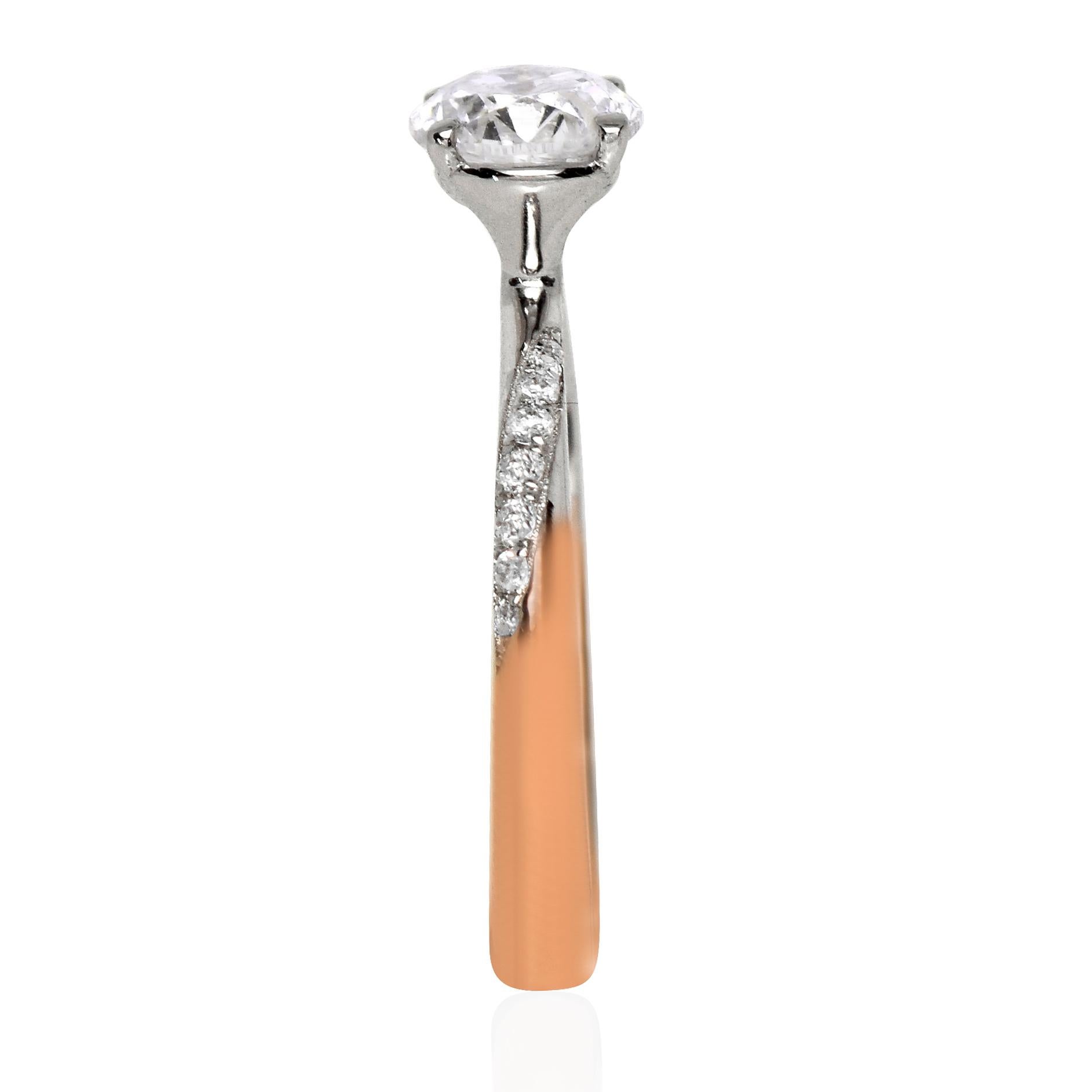 GIA 18K 1.00 Ct G SI2 Diamante Natural Anillo de Compromiso Antiguo en Nuevo estado para la venta en Kaohsiung City, TW