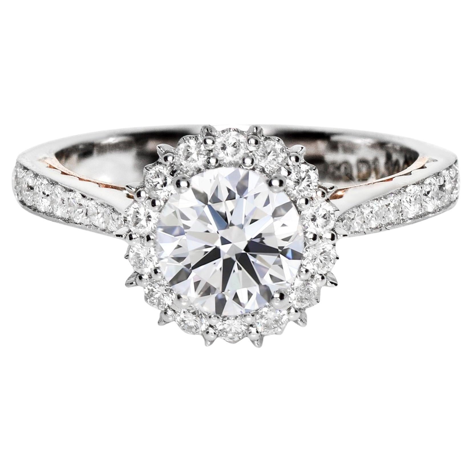 GIA 18K 1.00 Ct G SI2 Natural Diamond Antique Engagement Ring
