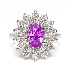 GIA 18K 1,99 Ct Sri Lanka Unerhitzte Farbe-geändert rosa Saphir Verlobungsring