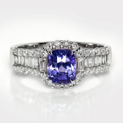 GIA 18K 2.09 Ct Sri Lanka Unheated Color Changed Pink Sapphire Engagement Ring