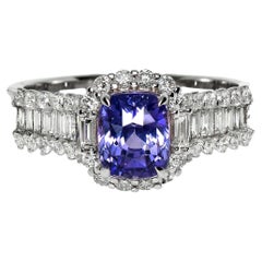 GIA 18K 2.09 Ct Sri Lanka Couleur non chauffée changée Saphir rose Bague de fiançailles