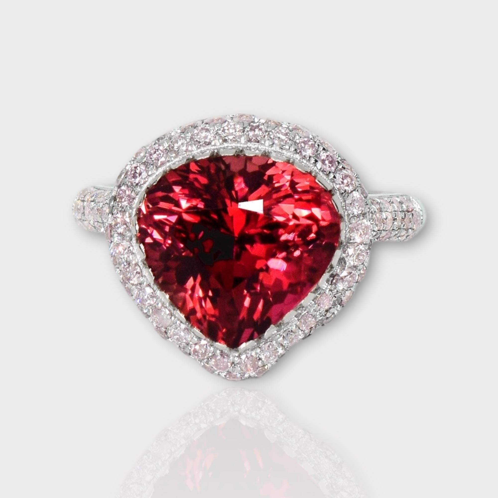 *GIA 18K 5.02 Ct Top Pink Tourmaline&Pink Diamonds Antique Art Deco Style Engagement Ring*

GIA-certified natural top pink Tourmaline weighing 5.02 ct is set on an 18K white gold pave band with natural pink diamonds weighing 1.31 ct.

As a healing