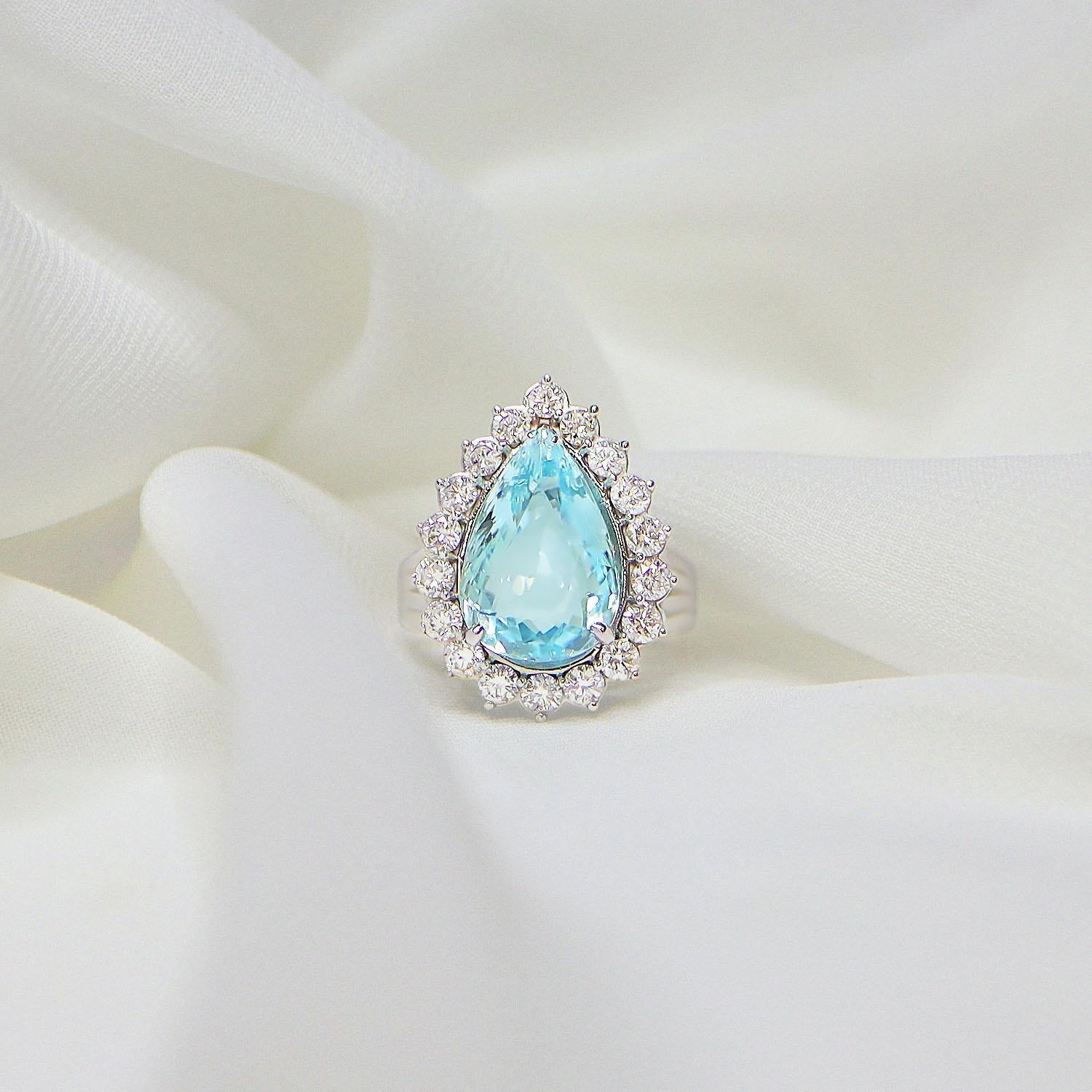 *GIA 18K 6.21 Carat Paraiba&Diamonds Art Deco Style Engagement Ring*

This stunning 6.21 ct GIA-certified natural blue Paraiba is set on an 18K white gold band adorned with natural round brilliant cut diamonds weighing 1.13 ct (FG VS quality). 
This